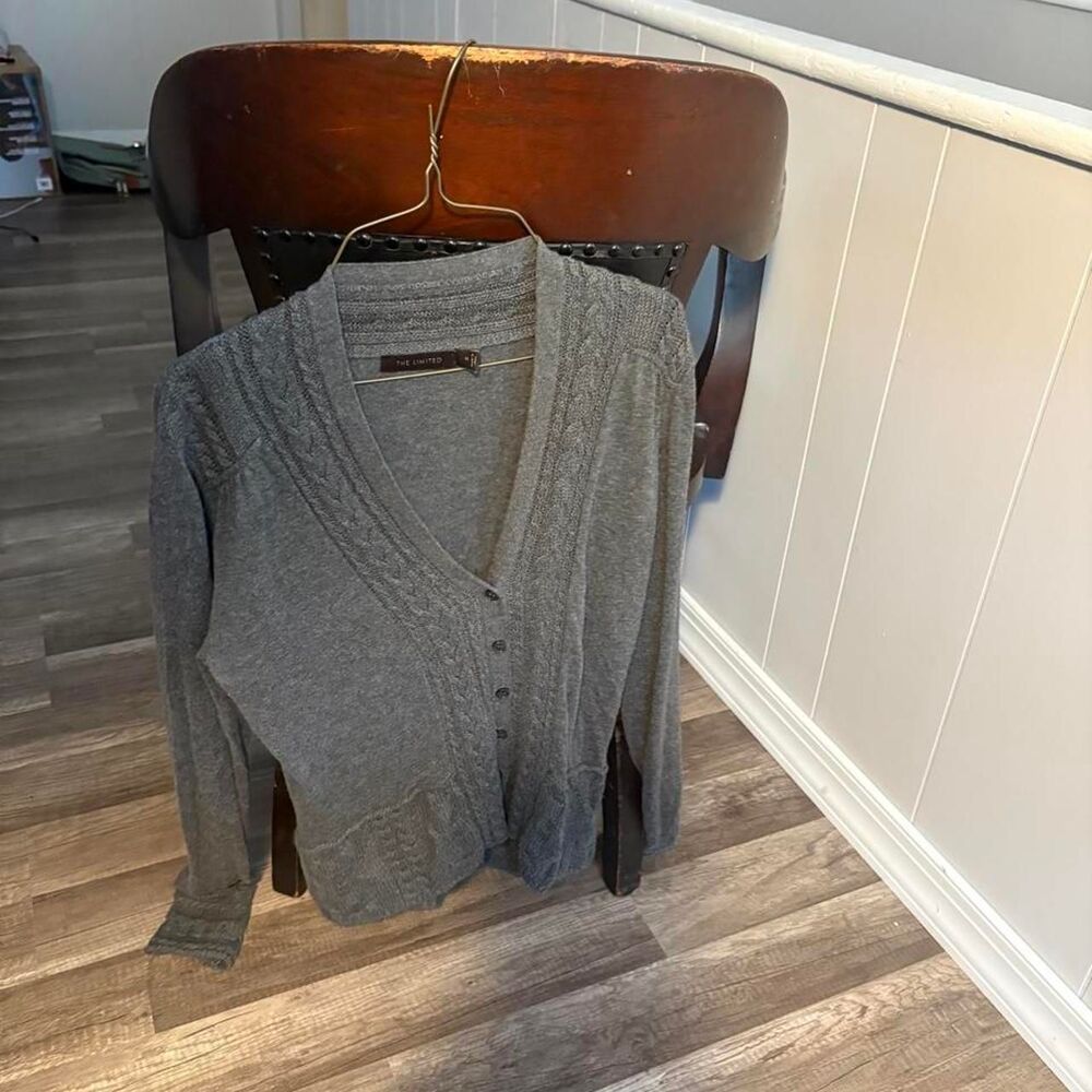 The-limited Women's Grey Cardigan
